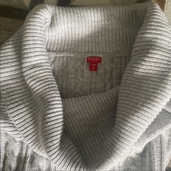 GUESS Cowl Neck OTS Grey Sweater Dress XS - Picture 2 of 5